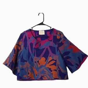 Anthropologie Nomad Morgan Carper Painted Bough Swing Blouse